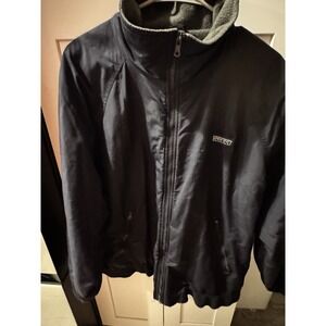 Lands End Men's L The Squall Blue Jacket Fleece‎ Lined Full Zip Classic